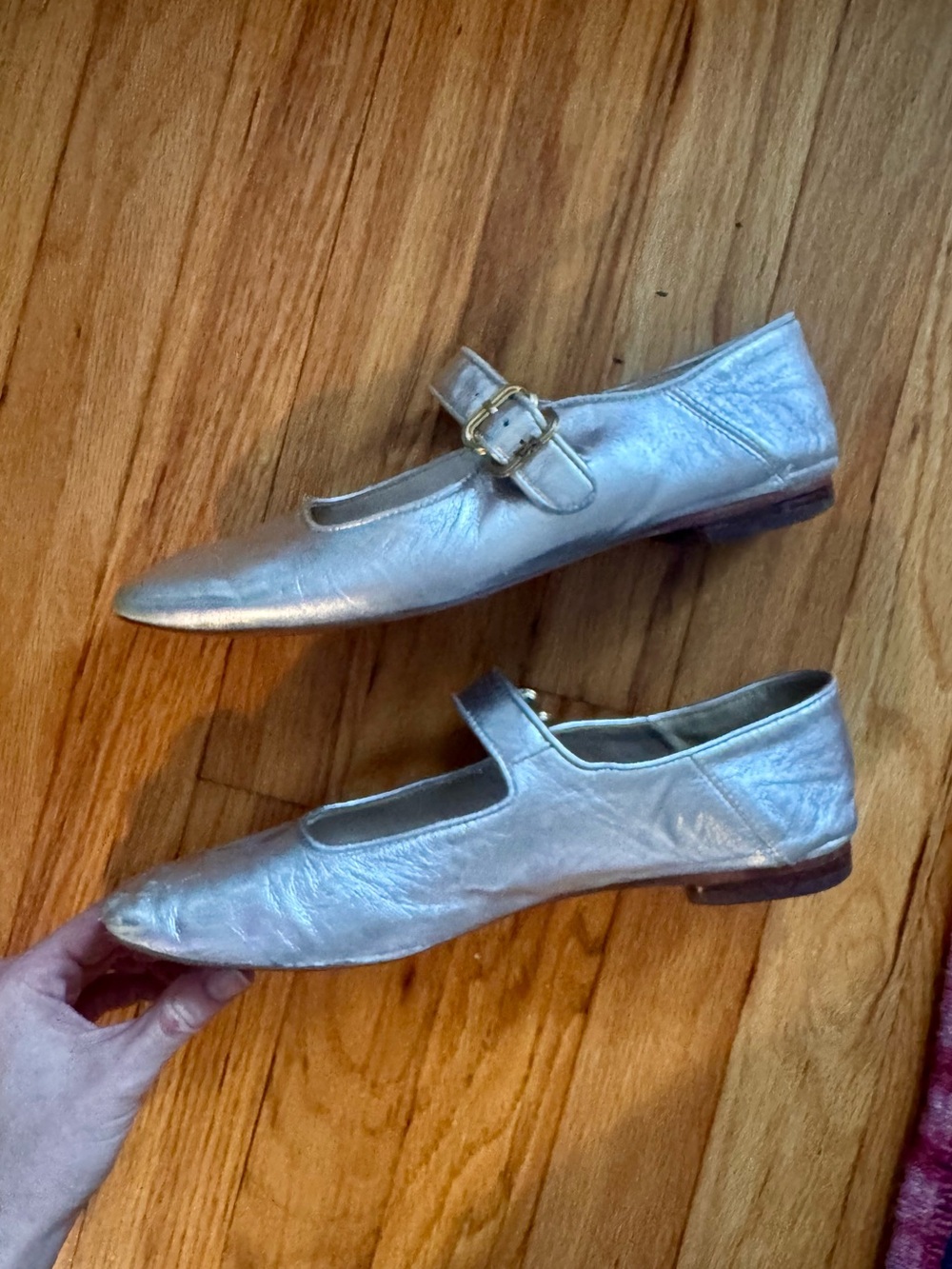 Sam Edelman silver leather Mary Jane’s - Picture 6 of 11